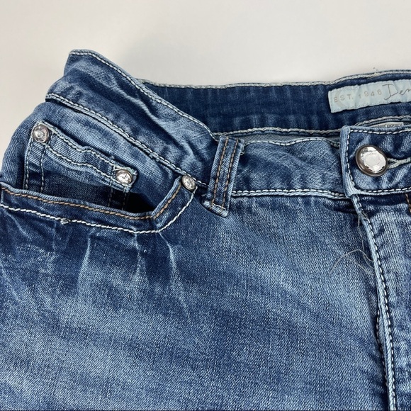 Est 1946 Denim Jeans Womens 10 Comtemporary Blue Denim Distressed - Picture 5 of 12